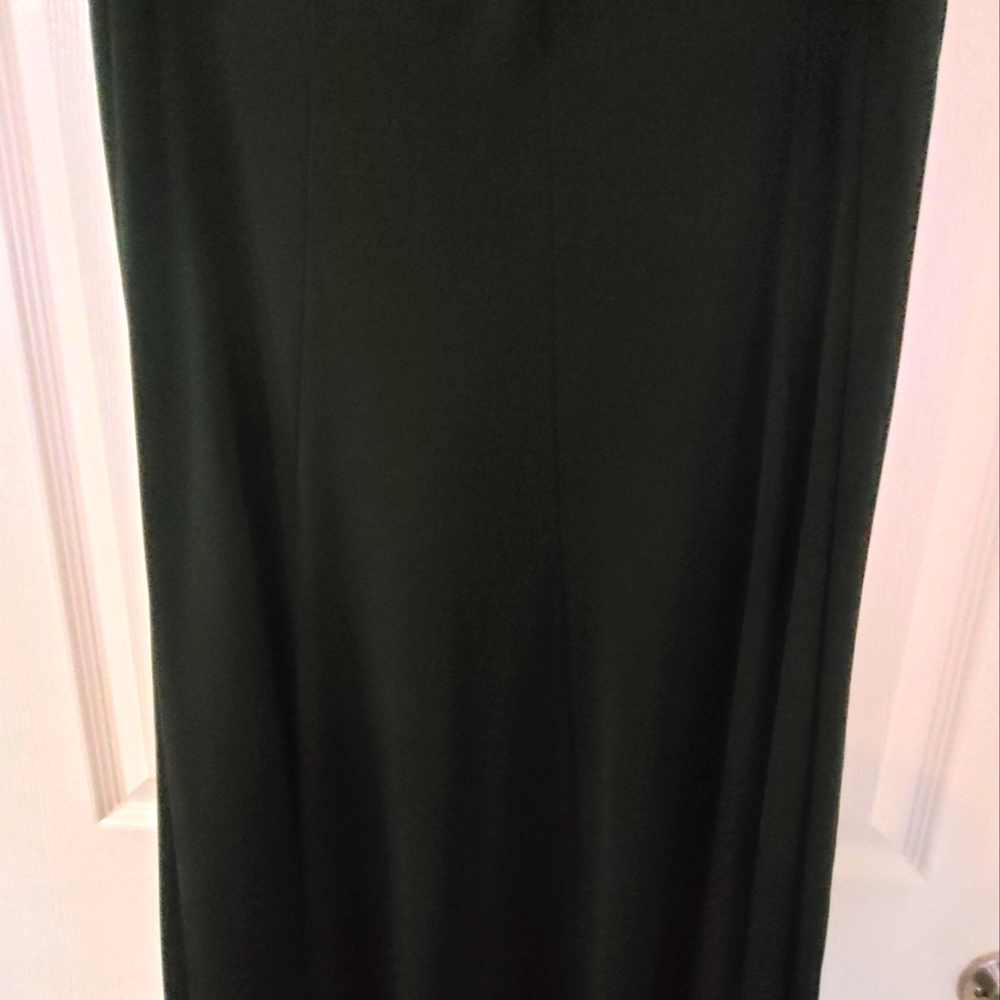 New Alfani Womens Long Skirt Deep Black Size XL Career Business Loose Pleats
